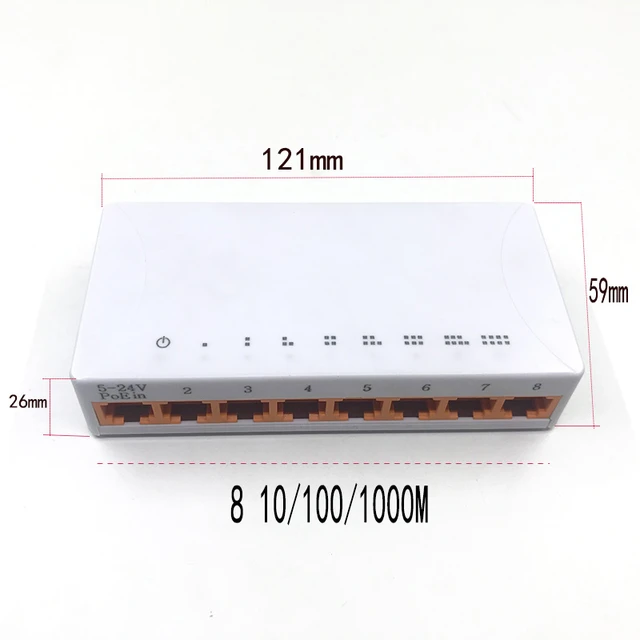 8 Port switch RJ45 Gigabit Ethernet switch with 8 port 10/100/1000M network  switch - AliExpress