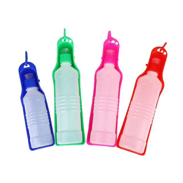 250ml Dog Water Bottle Folding Drinker Plastic Portable Water Bottle Pets Outdoor Travel Drinking Water Feeder Bowl for Dogs 6