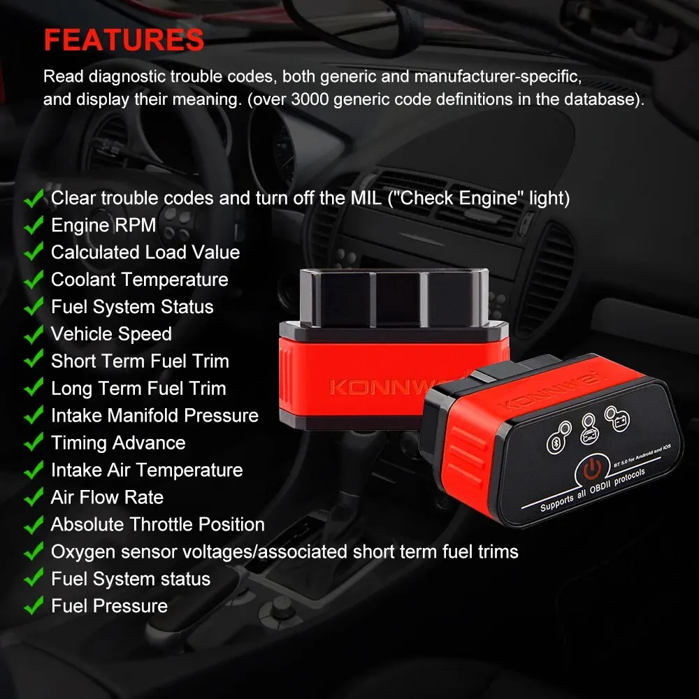ELM327 OBD2 Bluetooth Scanner 2