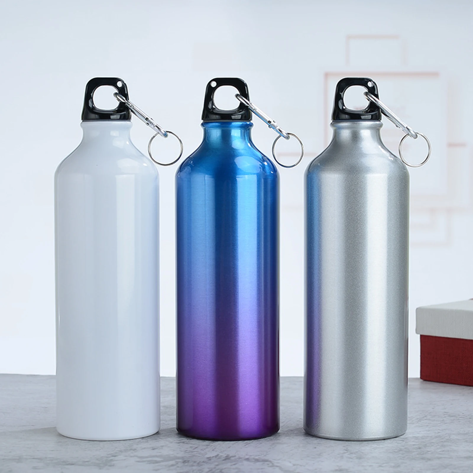 Sports Water Bottle 750mL Aluminum Outdoor Bike Sports Water Bottle Drinking Kettle Drinking Cup Leakproof Water Jug for Travel Running Camping