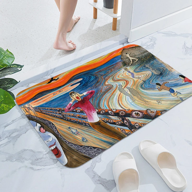 

Bath Mat J-Junji Itos Non Slip Carpet for Bedroom Doormat Entrance Door Washable Non-slip Kitchen Rug Room Decorating Items