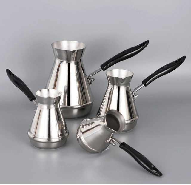 Kofitee KT002 304 Grade (18/8) Stainless Steel Turkish Greek Coffee Pot,  Cezve, Ibrik, Briki, Milk Warmer, Butter Melting Pot, percolator, co