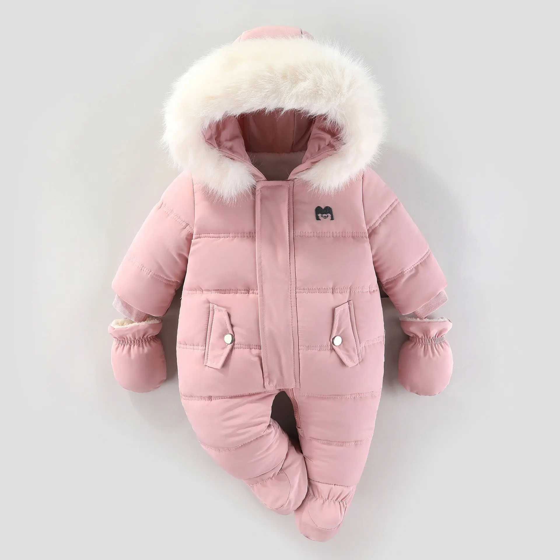 Baby Kids Winter Jumpsuit for Boys Girls Romper Overalls Children Costume Clothes Hooded GlovesSnowsuit Infant Newborn Clothes
