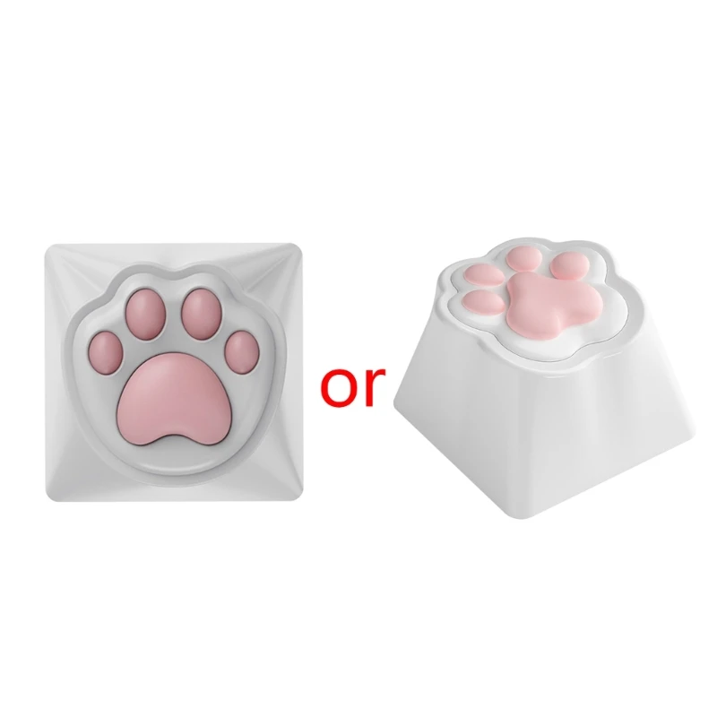 기계식 키보드 용 3D 연질 실리콘 고양이 발 키캡 귀엽고 다채로운 키보드 키캡 용품 승화 캡