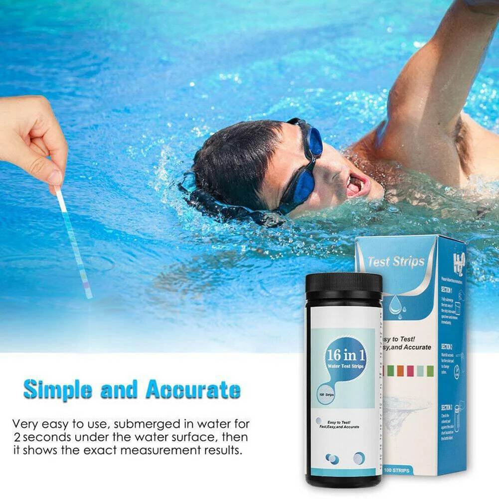 Water Quality Test Kit 16 In 1 Drinking Water Test Kits Strip Home Water Quality Test Swimming Pool Spa Strip Nitrate Nitrite PH Hardness
