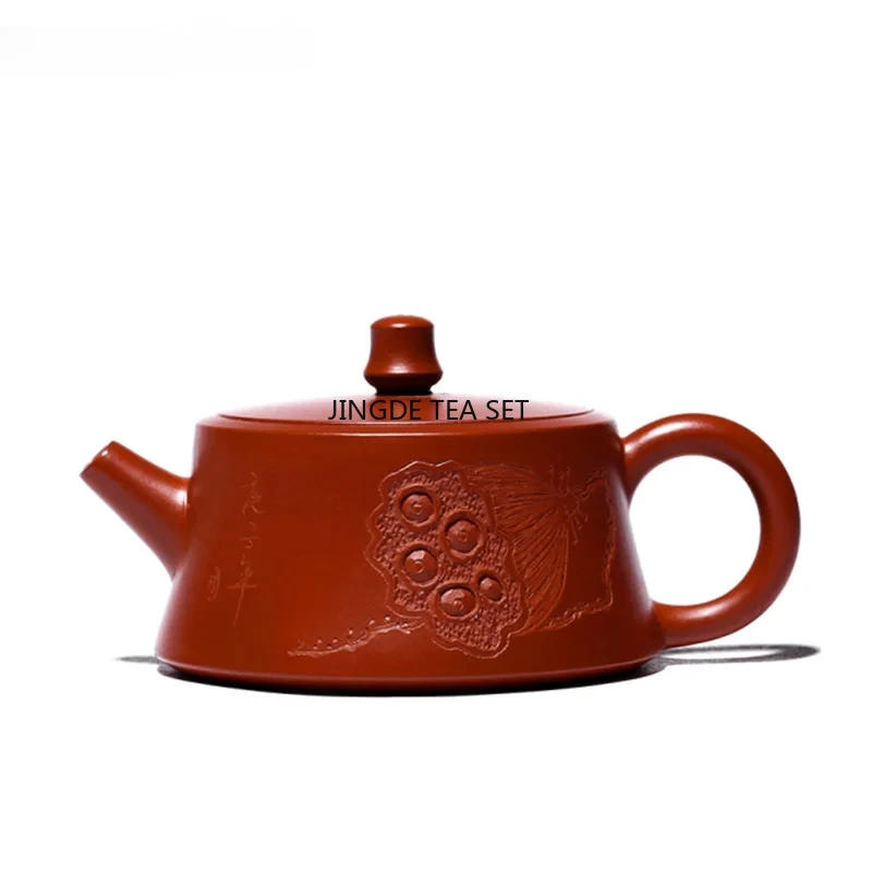 120ml Yixing Yixing Yixing Purple Clay Pot Authentic Raw Mineral Dahongpao Mud Beauty and Health Pot Kung Fu Tea Set