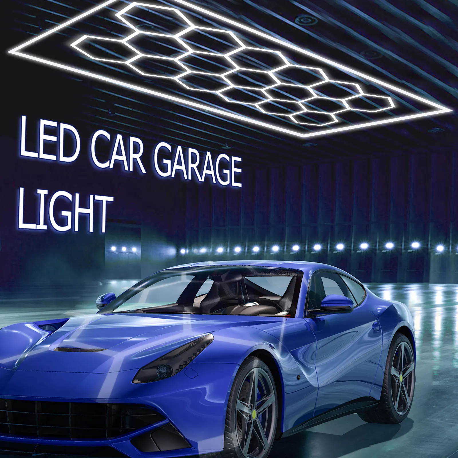 440mm LED Energy-Saving Nine-Grid Ceiling Washing Light Honeycomb Shape Suitable For Car Beauty And Salon Lighting