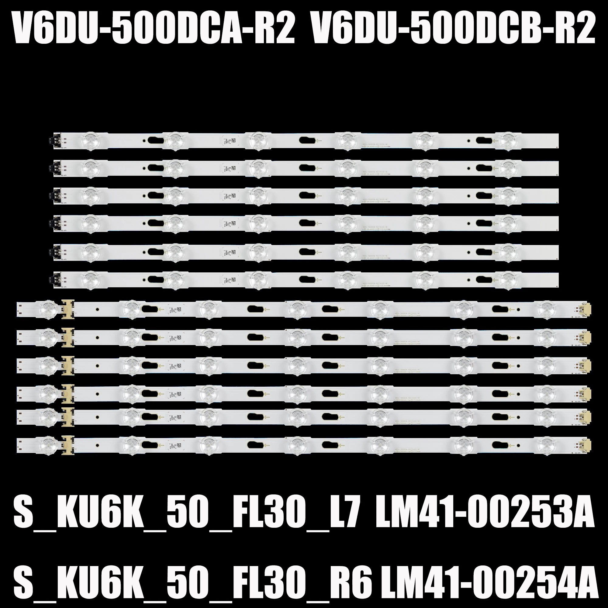 

Светодиодная лента (12) для Samsung UE50KU700 UE50HU6000K UN50MU6100 UE50MU6120 UE50KU6072 UE50KU6079 UE50KU6000 UE50KU6300 V6DU-500DCA-R2