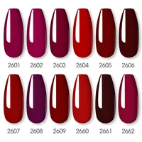 ROSALIND 2/4/6/12Pcs/set Classic Red Series Gel Polish Set Soak Off UV Lamp Nail Gel Shiny Bright For Nail Art Design 2