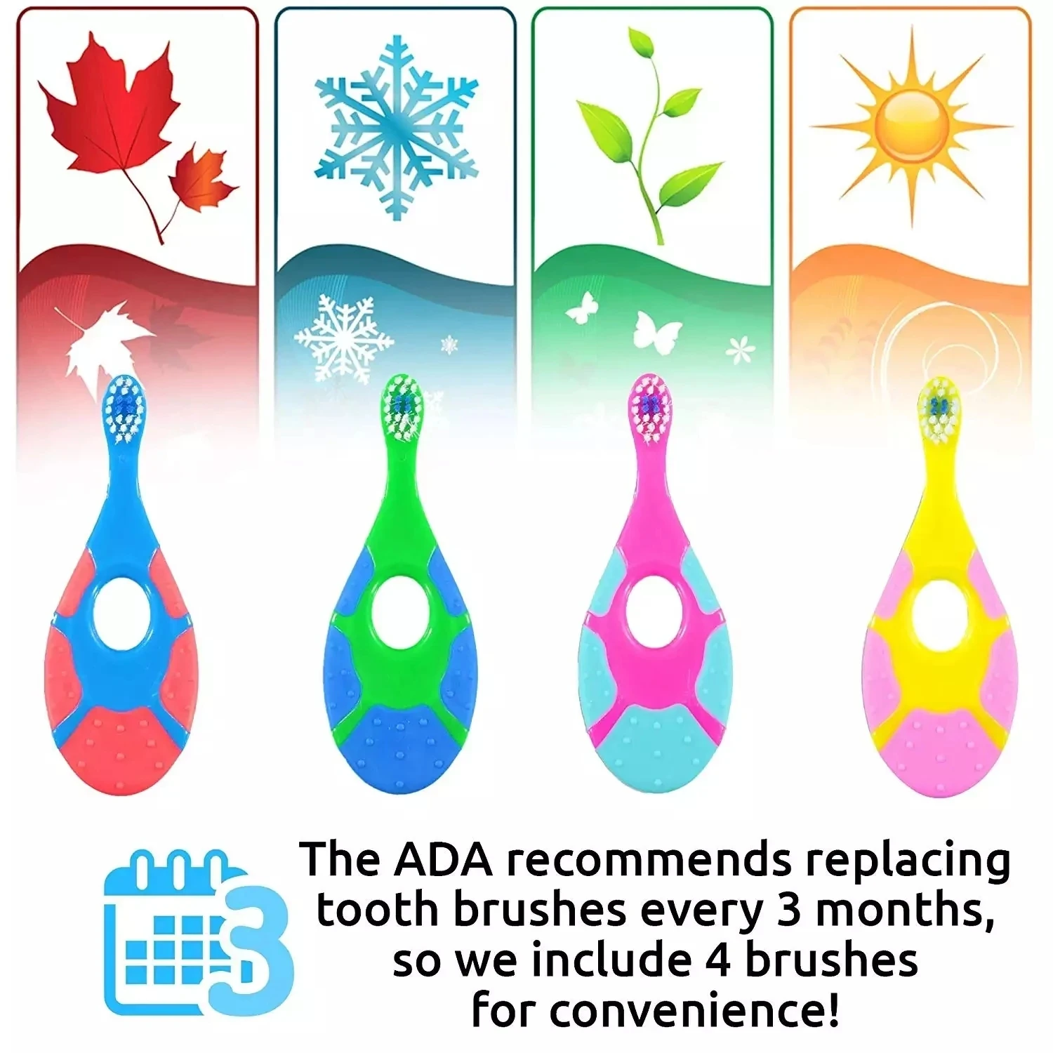 부드러운 강모가있는 2PCS KidsToothbrush 어린이 BPA 프리  칫솔 훈련 낙엽 치아 칫솔