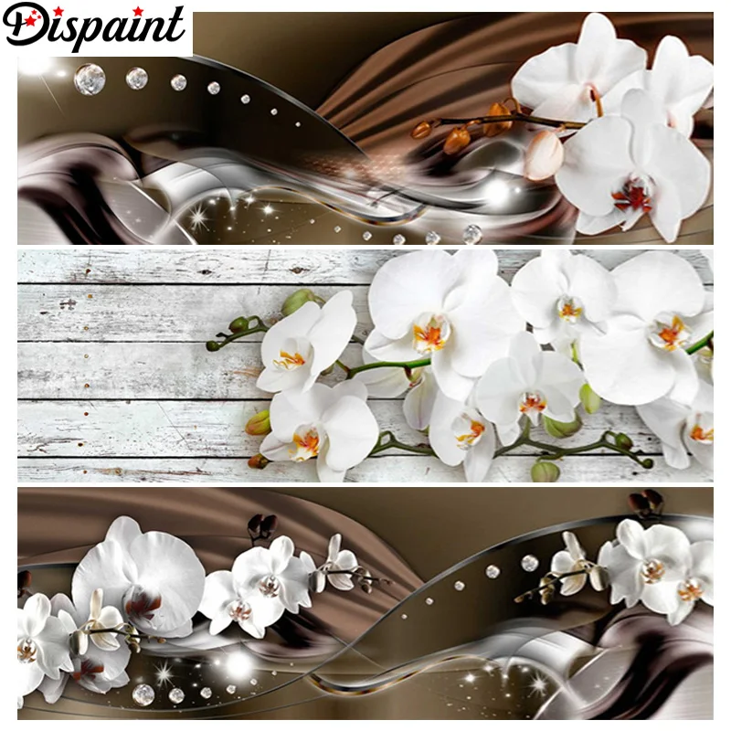 

Полноразмерная Алмазная вышивка Dispaint 5D DIY «пейзаж с цветком», алмазная живопись, вышивка крестиком, Оформление интерьера