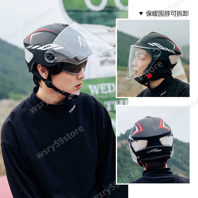 AXK casco de motocicleta batería para y mujer, protector solar, ligero, Universal| | - AliExpress