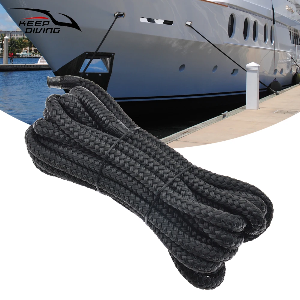 

Double Braid Dock Ropes For Boats Nylon Docking Lines Mooring boat Rope Shock Cord Anchoring Boat Accessories