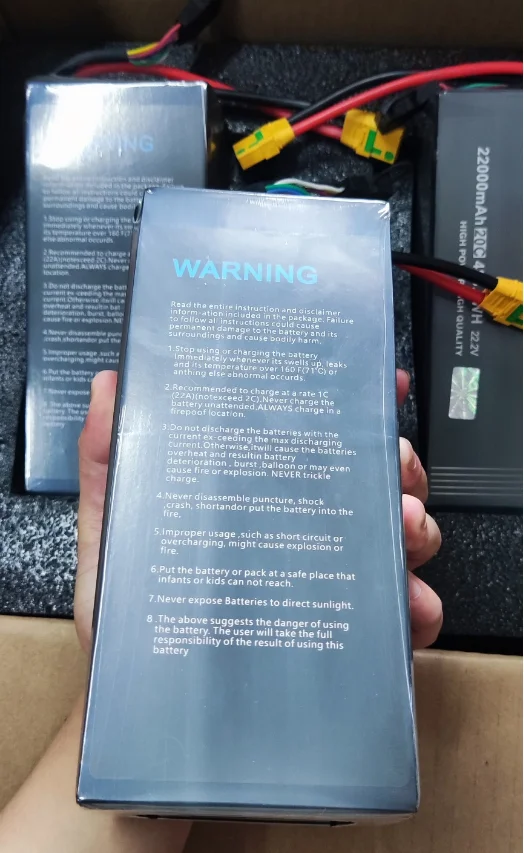 Herewin 6s 12000mAh 16000mAh 22000mAh 22.2v 20C Shaft RC Drone Battery Agricultural Plant Protection