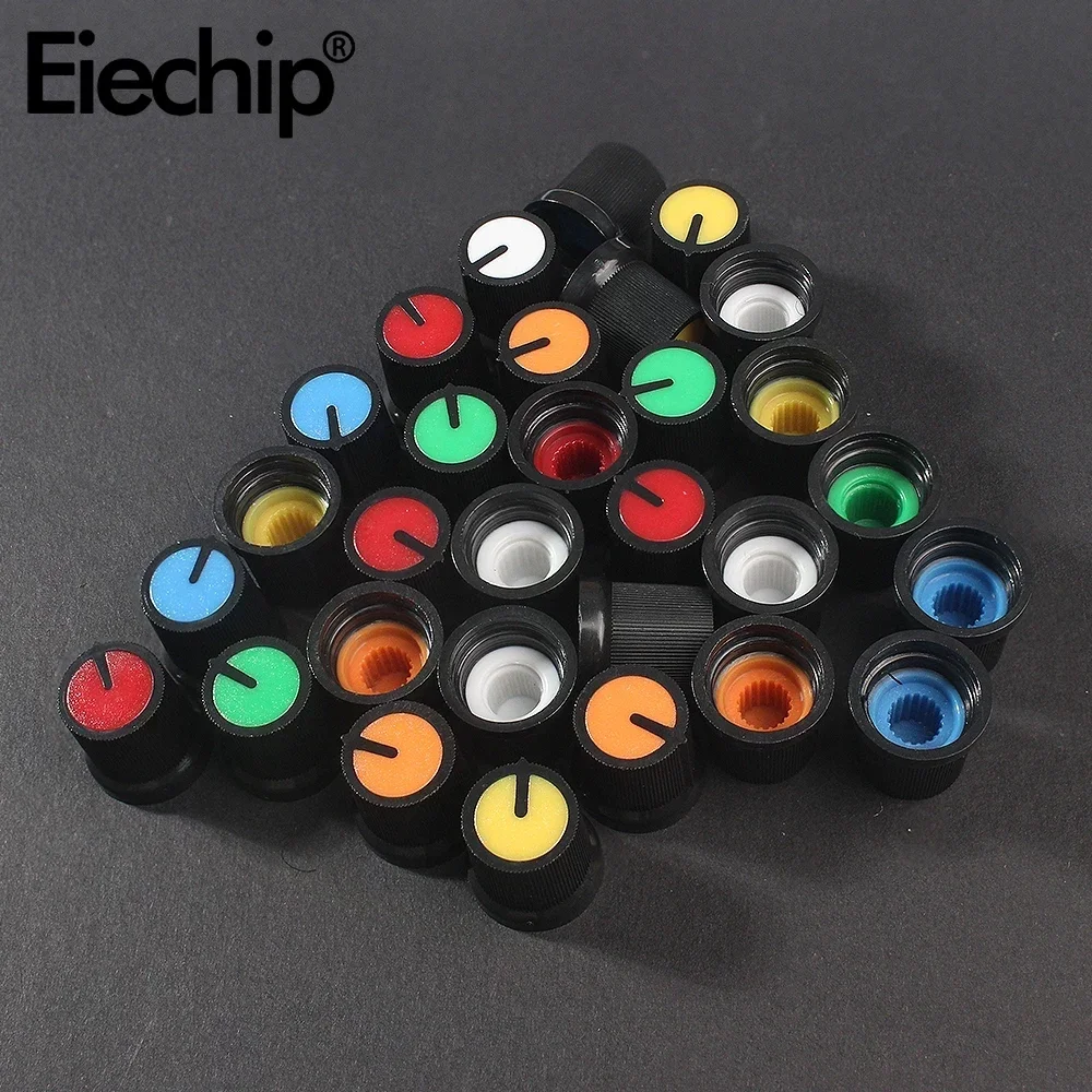 30PCS AG3 AG2 Rotary Switch Knobs Assorted Set WH148 Potentiometer Knob DIY Light Dimmers Volume Control Knob Cap Kit