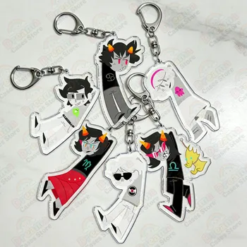Portachiavi Carino in Stile Cartoon Chibi di Homestuck: Dave Strider, Terezi, Pyrope, John Egbert, Karkat, Vantas, Rose Lalonde, Kanaya Maryam