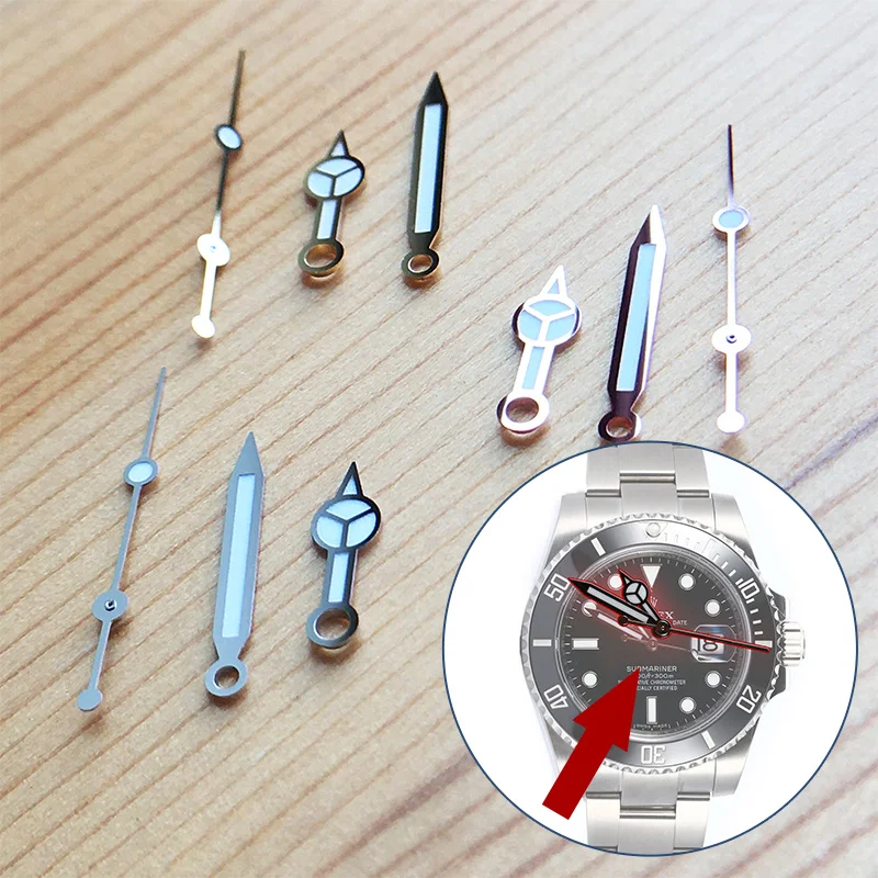 Luminoso Ora Minuti Di Seconda Mano Per Rolex Sub Submariner 3135 Movimento 116610 Orologio Automatico