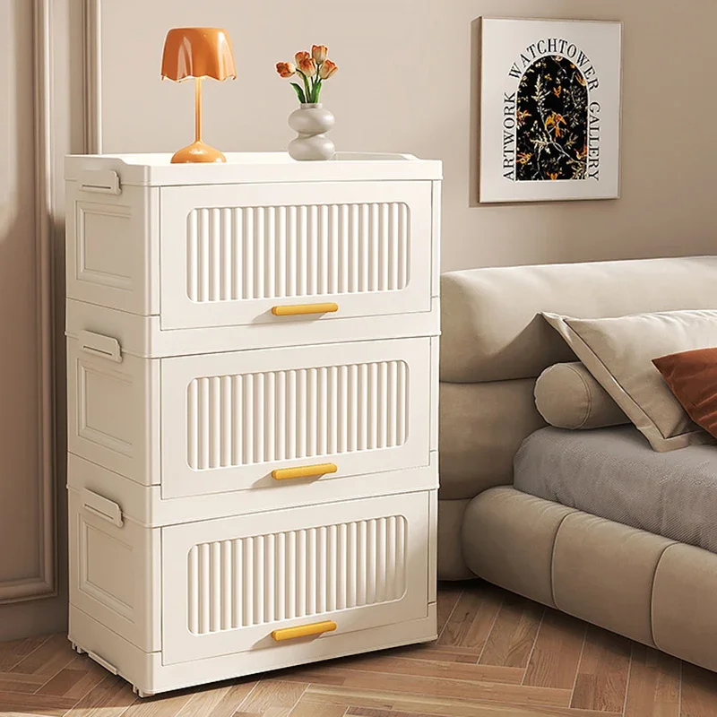 4 Floor Multifunctional Folding Storage locker Thickening Folding Wardrobe Storage Cabinet Home Folding Storage Box With Pulley 6