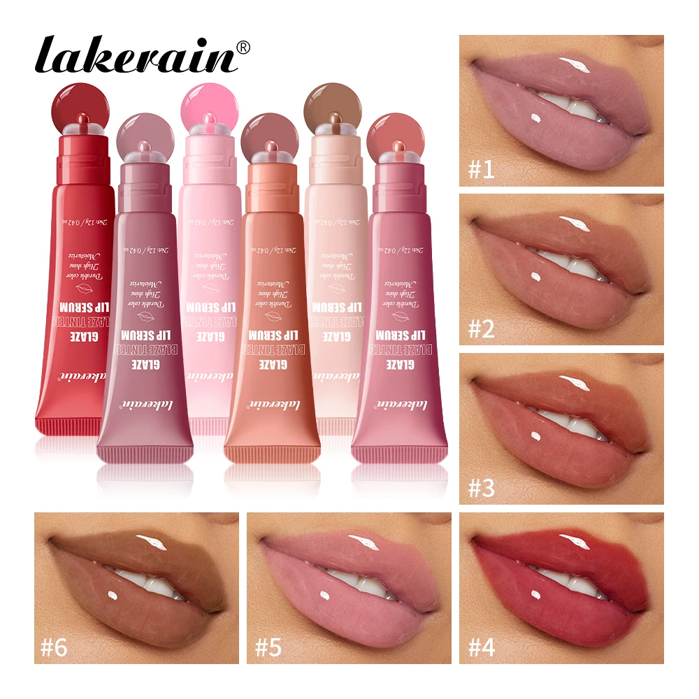 Lakerain Glaze Blaze Tinted Lip Serum Long-Lasting Hydration Durable Color Smooth Lip Surface Lip Repairing Lipstick Cosmetics