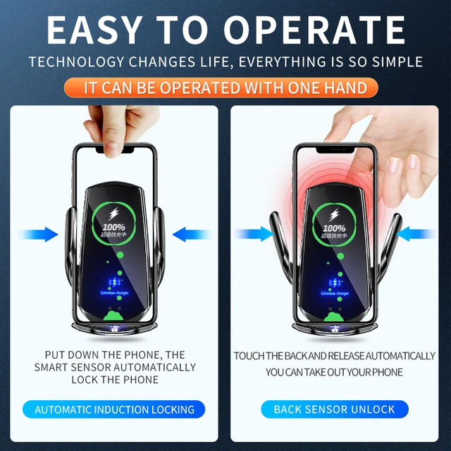 30W Car Wireless Charger Magnetic Automatic Car Mount Phone Holder For iPhone Samsung Xiaomi Infrared Induction QI Fast Charging 5