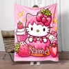 Customized Name Personalized Blanket Sanrio Hello Kitty Children Warm Soft Blankets Home Travel and Comfortable Blanket 6