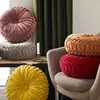 Throw Pillow Hand Sewn Pleated 3D Dutch Velvet Pumpkin Backrest Waist Lumbar Support Cushion Mat For Sofa Bed Floor Office Chair 1
