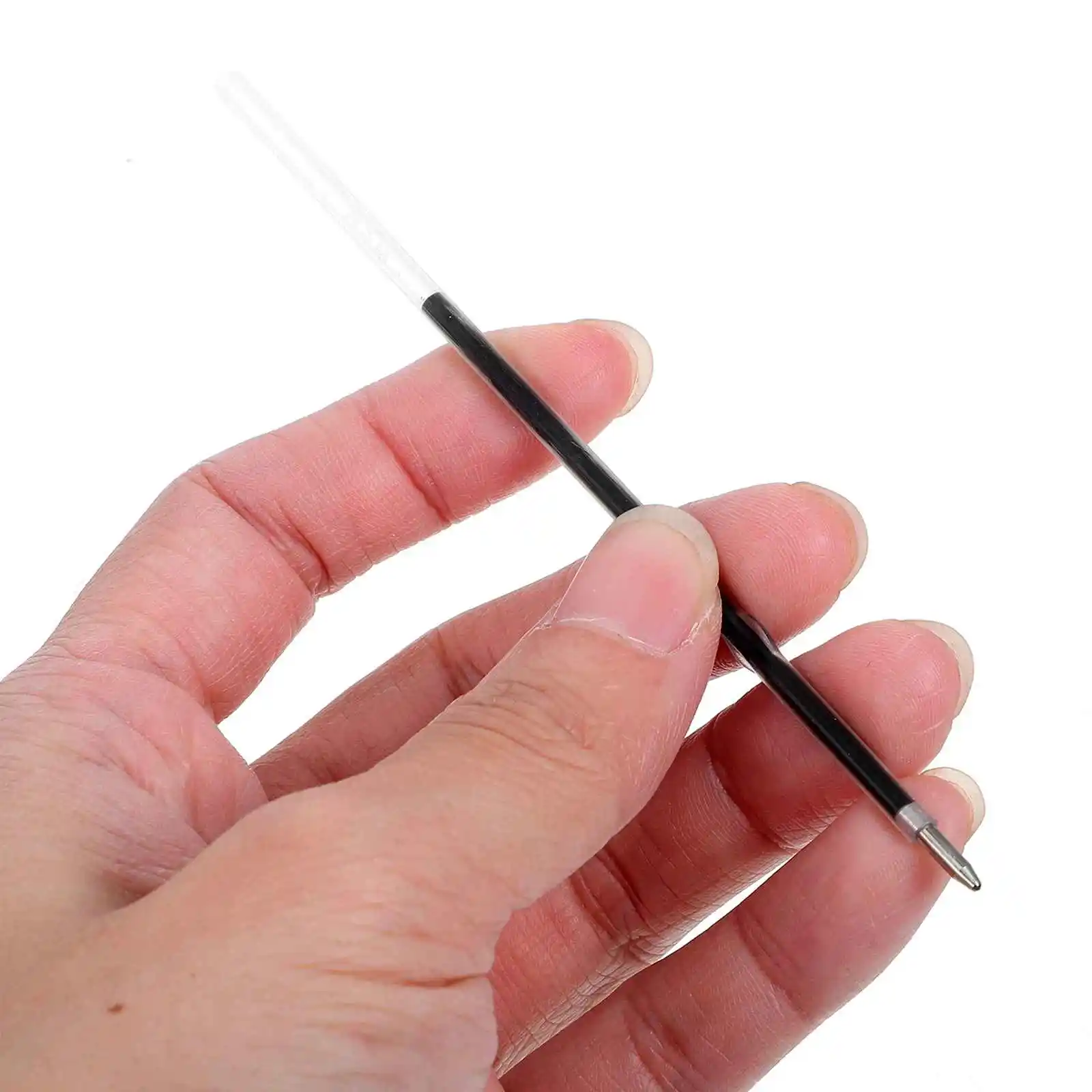 100Pcs 98MM 블랙/블루/레드 리필 2 in 1 개폐식 볼펜 리필 3.85inch/9.8cm 터치 스크린 스타일러스 펜 리필