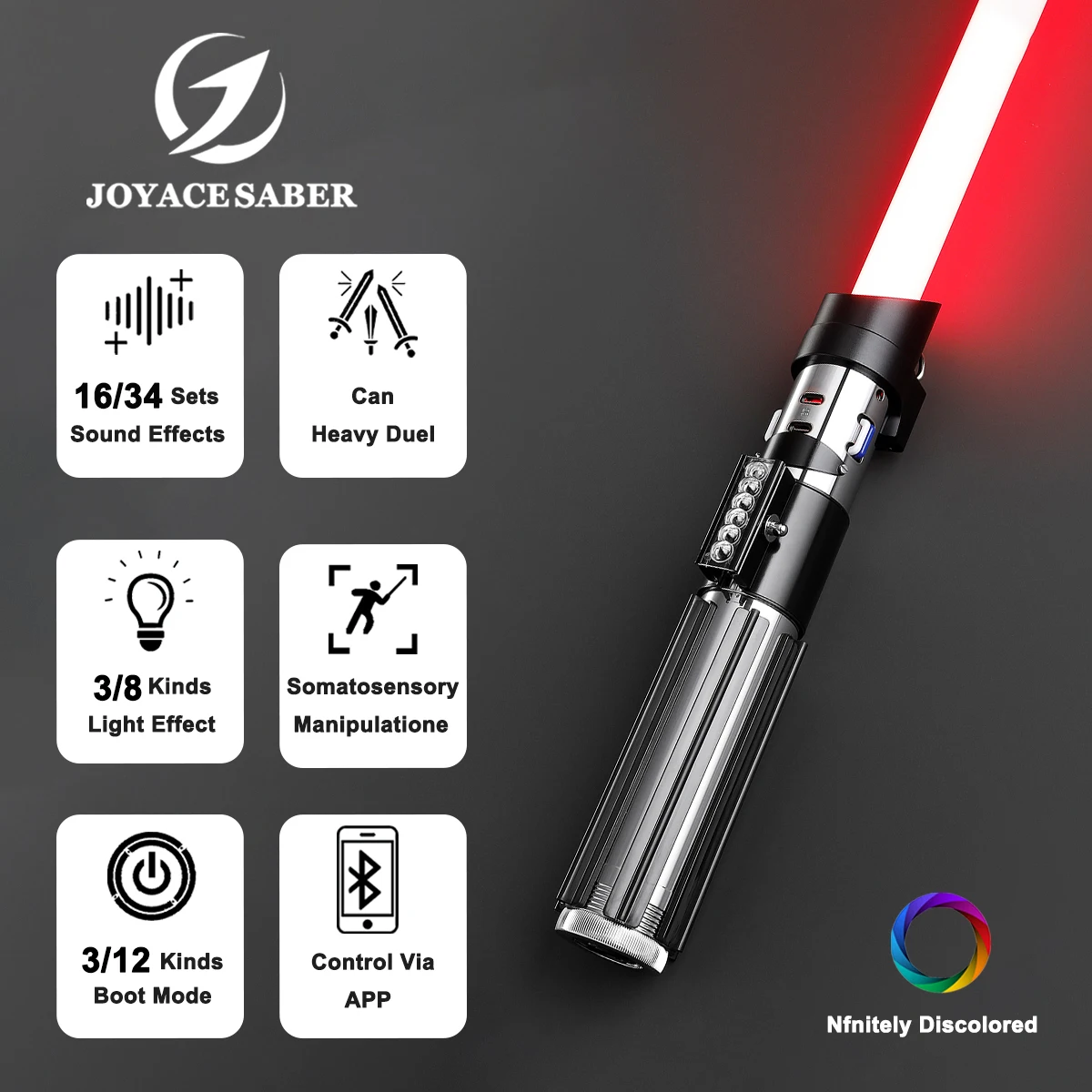 Joyacesaber Darth Vader Lightsaber Xeno Pixel Light Saber Con Effetto Sonoro Heavy Dueling Laser Sword Cosplay Giocattoli Luminosi