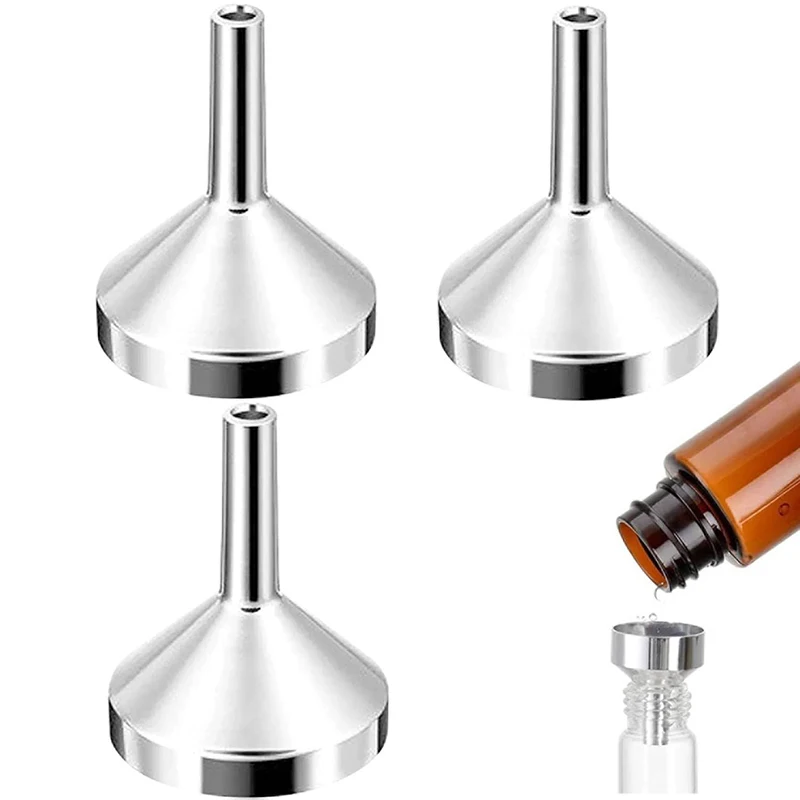 3/5Pcs Mini Funnel Set Aluminium Refillable Perfume Bottle Funnel Kitchen Oil Liquid Funnel Perfume Dispenser Kitchen Gadgets 1