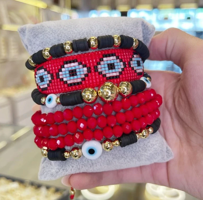 

Набор плетеных браслетов ручной работы для женщин, мексиканская мода, ювелирные изделия Pulseras