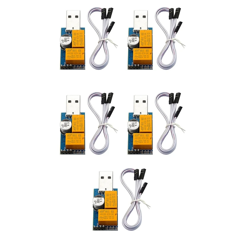 

RISE-5PCS Double Relay USB Watchdog Card Unattended Automatic Restart Blue Screen Crash Timer Reboot For PC Gaming Server