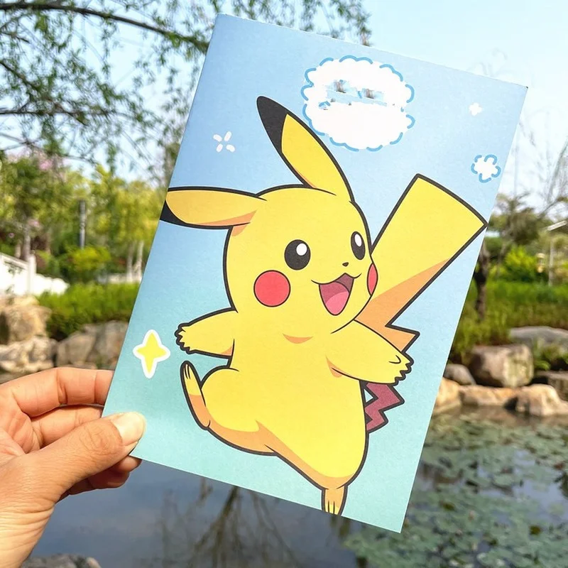 Cute Pokemon Anime Pikachu Kawaii Cartoon Message Notebook Journal Book  Notepad Hand Ledger Diary School Supplies Girl Gift - AliExpress