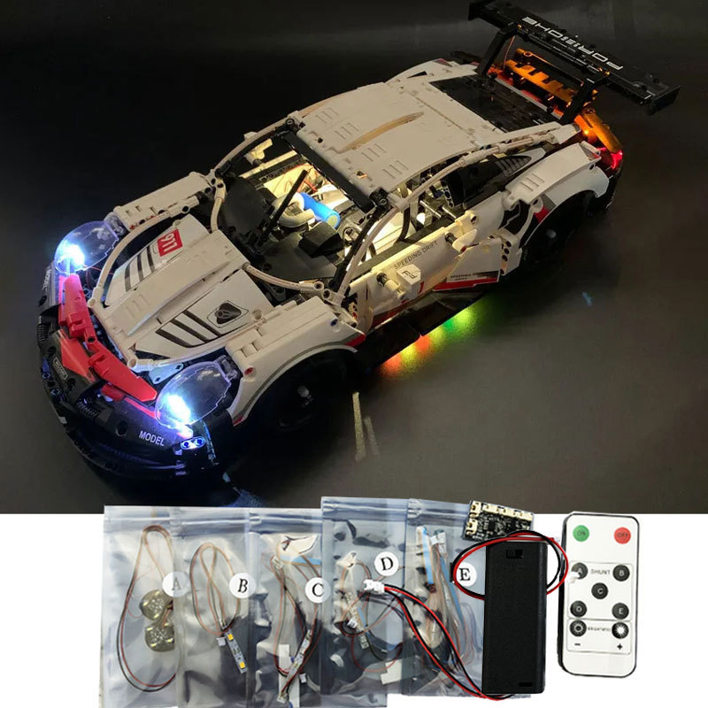 Led Light For 42096 20097 Technical Car Building Blocks City RSR Race Vehicle Bricks DIY Lamp Toys Set Not Included Car