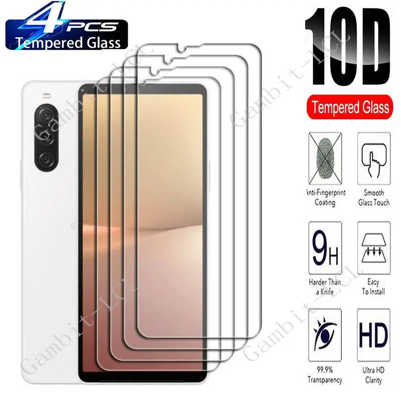 

4PCS Tempered Glass For Sony Xperia 1 V IV III Lite II 1V 10V 1IV 10IV 5IV 1III 10III 5III 1II 10II 5II Screen Protector Film