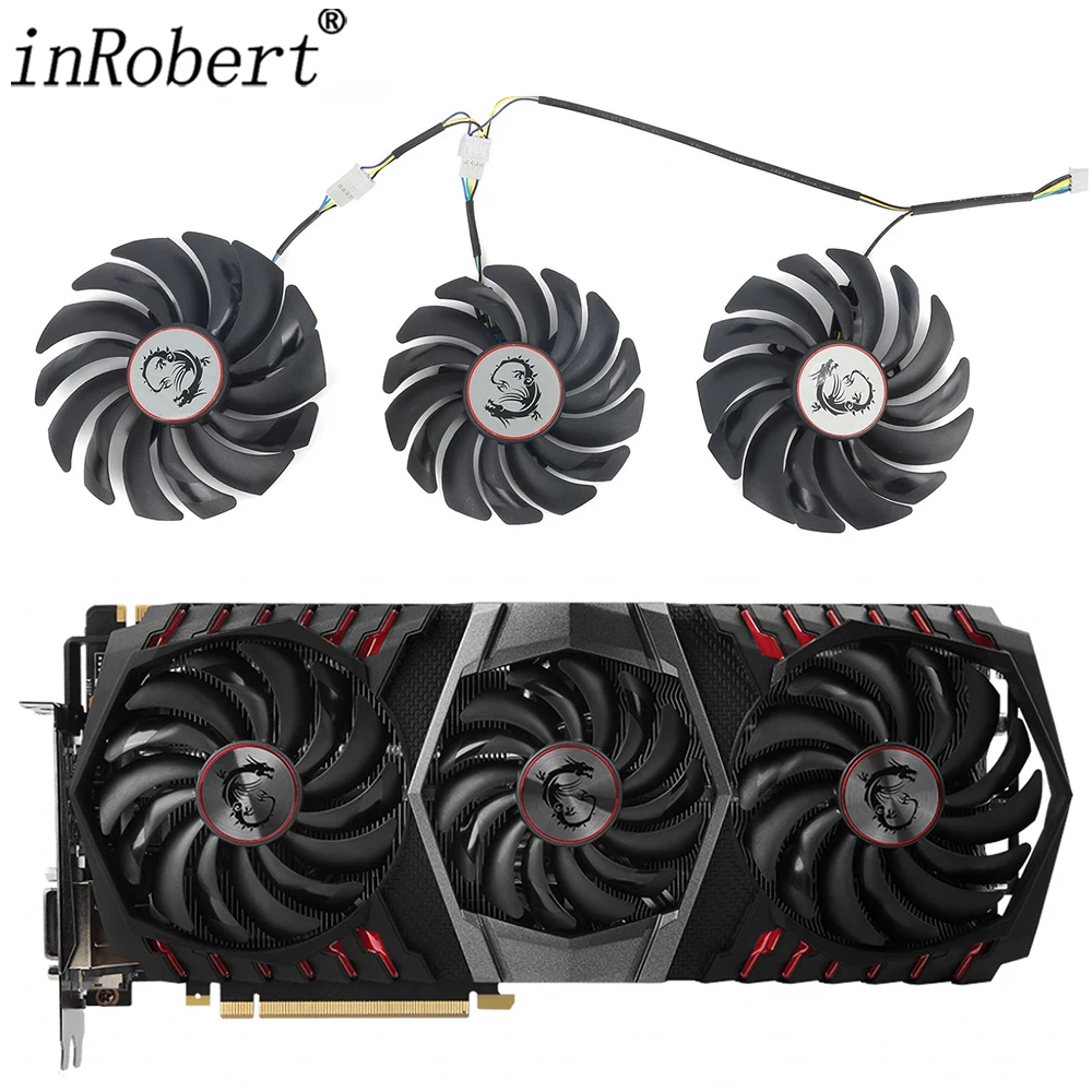 95Mm 85 85Mm Pld09210B12Hh 4Pin Ventola Di Raffreddamento Gtx1080Ti Per Msi Geforce Gtx 1080 Ti Gaming X Trio Ventola Grafica