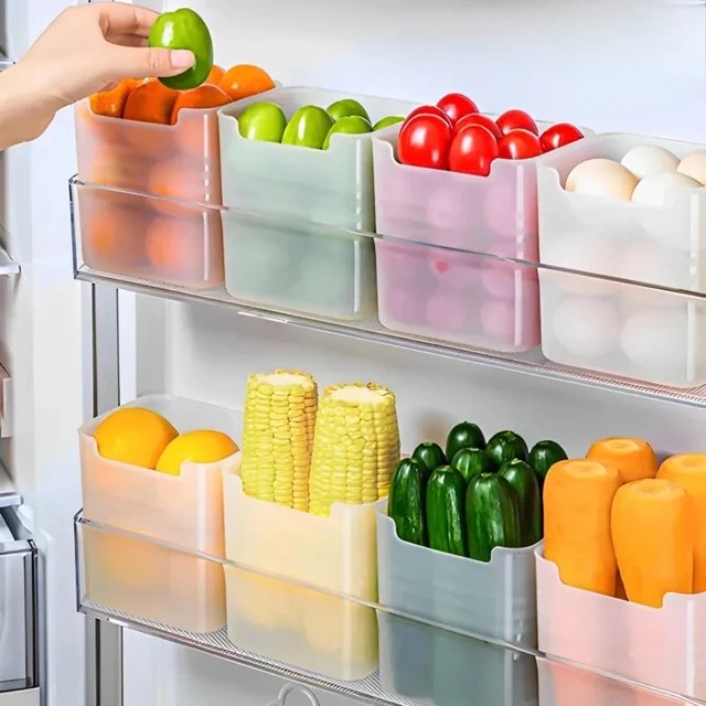Boîte de conservation des aliments pour réfrigérateur, boîte de conservation des fruits et légumes, porte latérale du réfrigérateur, conteneur, tiroirs, support, fournitures de cuisine 1