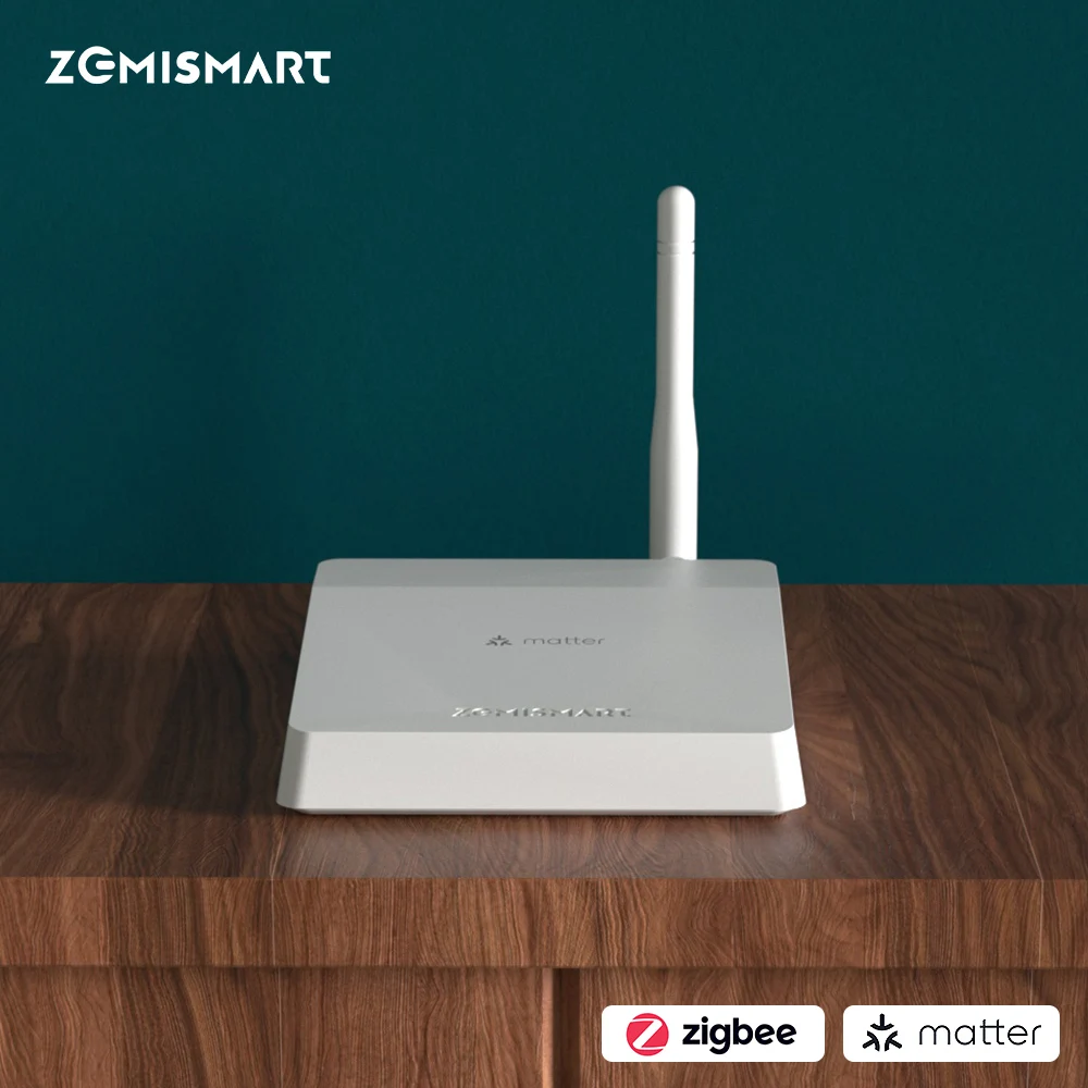 Zemismart M6 Hub Matter Zigbee Gateway Antenna Work Tuya Homekit Google Home SmartThings App Control Zigbee Devices Smart Gateway