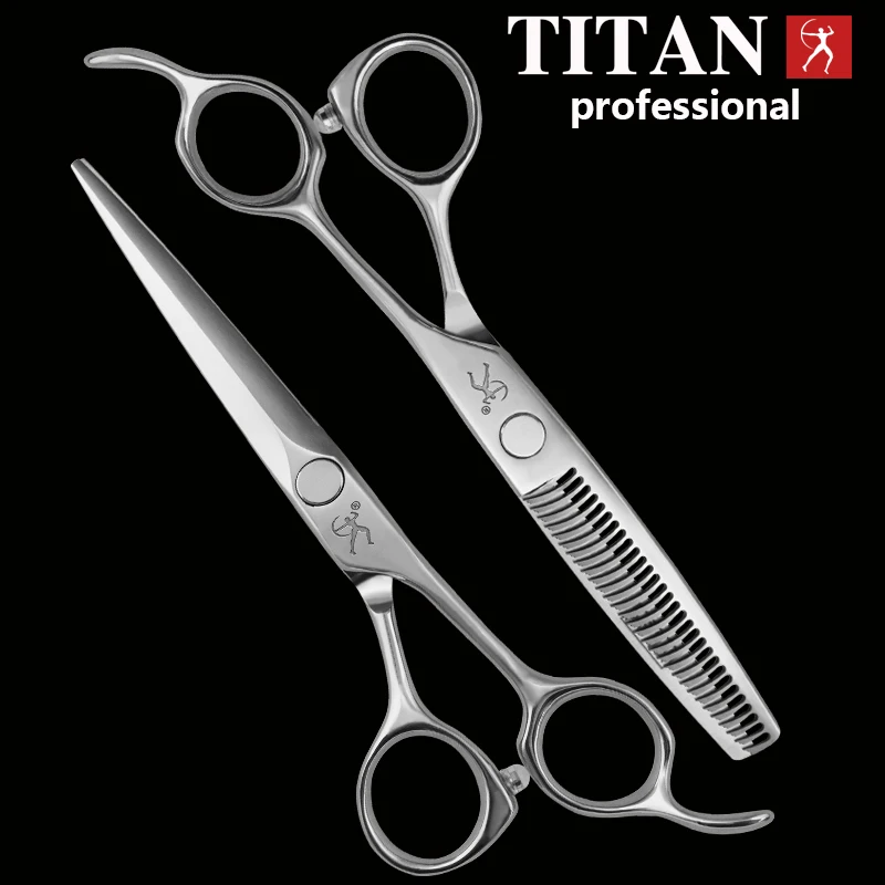 

TITAN Barber scissors professional hair tool JP440c steel cutting hairdressing thinning shear 5.5/6.0/6.5inch