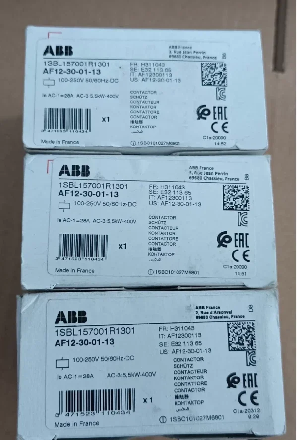 10239784 AF12-30-01-13*100-250V AC/DC 1SBL157001R1301 접촉기