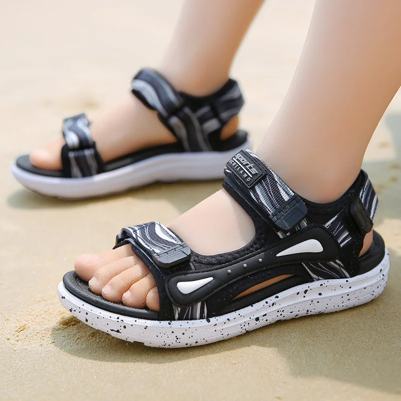 Beach Shoes Children Sandals Kids Summer Flat Breathable EVA Leather Outdoor Size 28-41