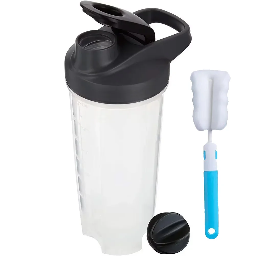 Premium 28 oz Shaker Bottle with Whisk Ball and Travel Handle