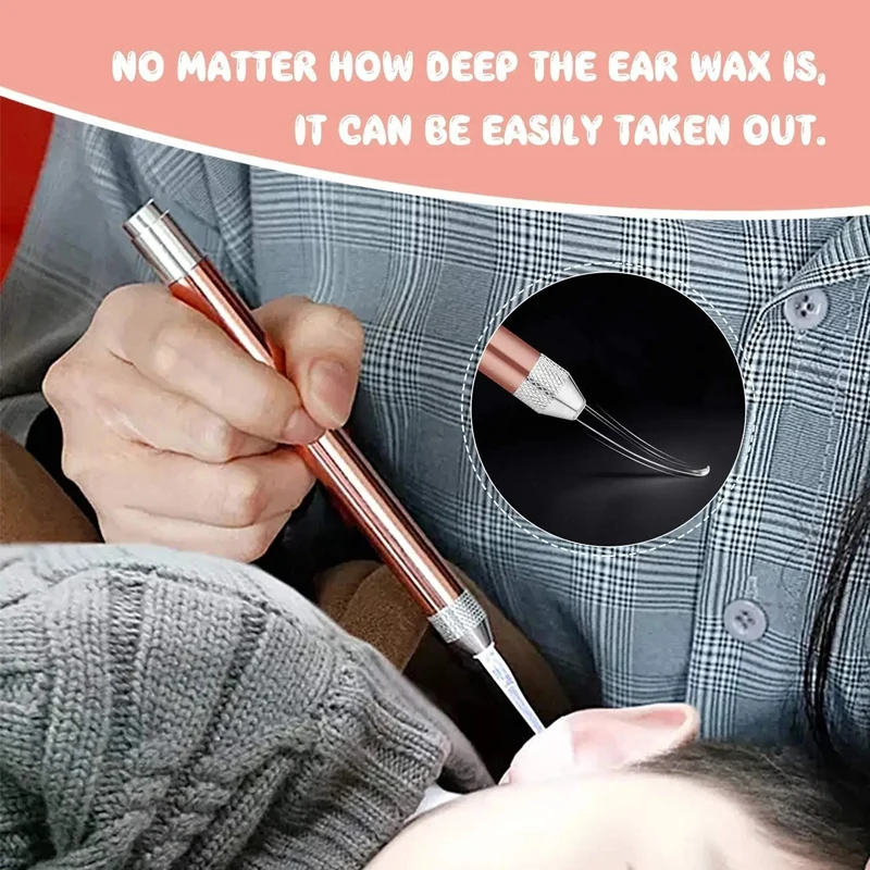 LED Penlight Torch Flashlight Otoscope Tool Earwax Removal Ear Wax Visual Spoon Earpick Cleaning Endoscope Light for Adult Baby 2