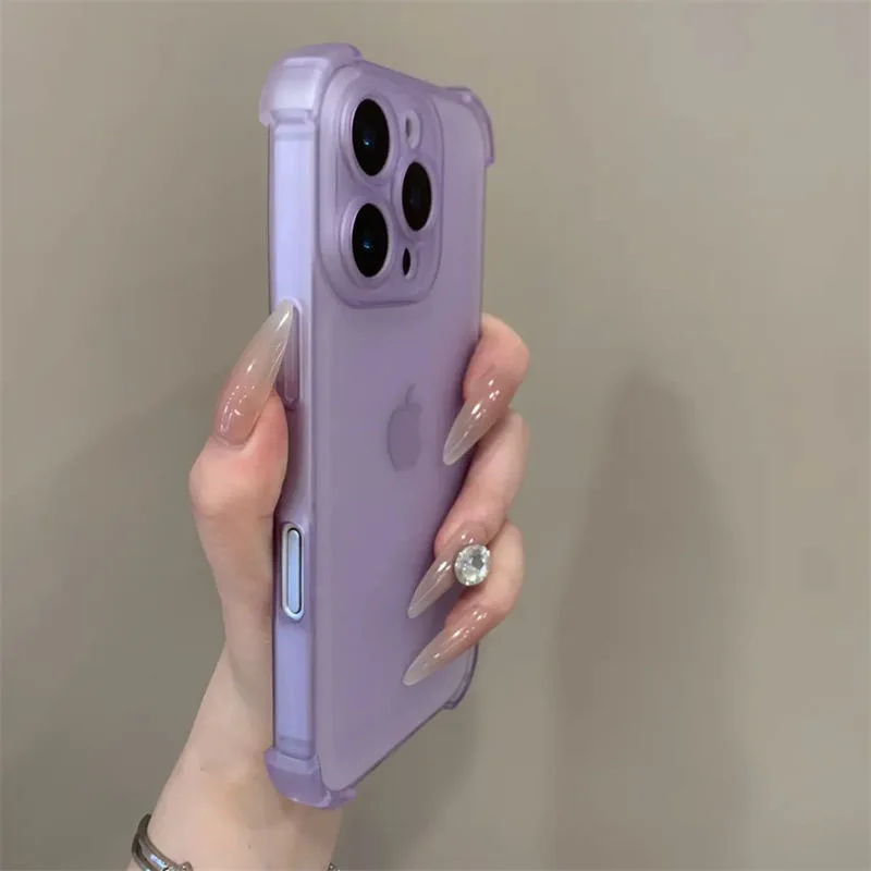 Matte Shockproof Ultra Thin Case with Transparent Camera Protection