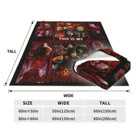 Halloween Blanket,Horror Movie Halloween Character Blanket,Halloween Blanket - Suitable for sofa, bed, travel, camping, living r 1