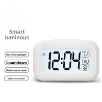 Alarm Clock Digital Clock LED Electronic With Backlight Snooze Calendar For Home Office Desktop Table Screen Display Watch 3