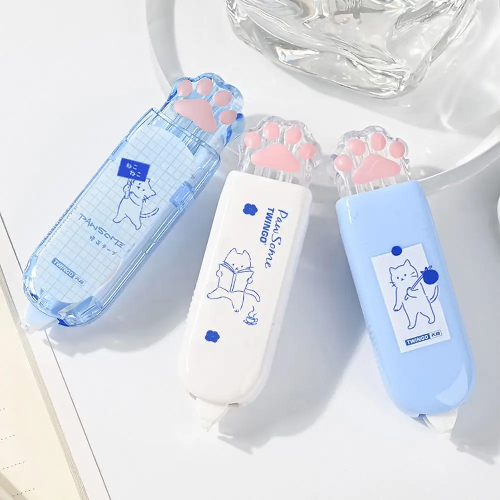 

Канцелярские принадлежности, креативная белая Корректирующая лента для кошачьих лап, лента для защиты пятен и точек, инструмент для коррекции ошибок