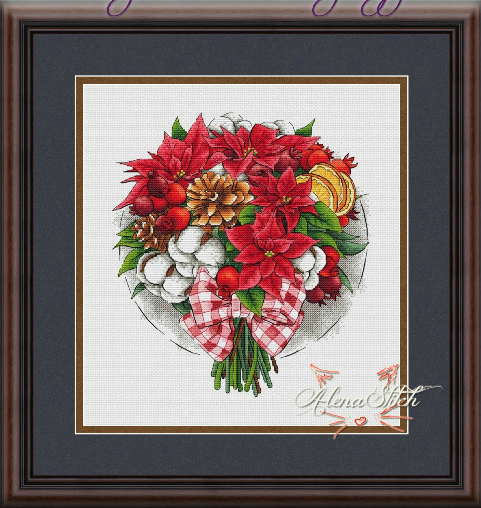 Leinwand Kreuz stich Kit, DIY Stickerei Set, dmc Serie, Weihnachts blumen, 35-38, 14ct, 18ct, 25ct