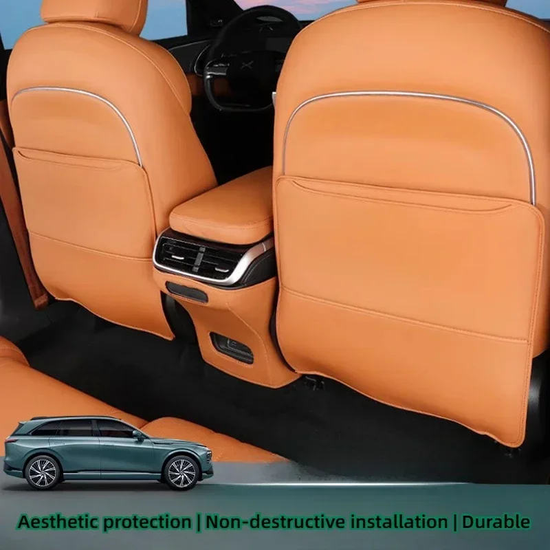 For XPeng G9 Car Leather Seat Anti-kick Mat Rear Seat Protection Mat Anti-scratch and Anti-dirty Modification Accessories