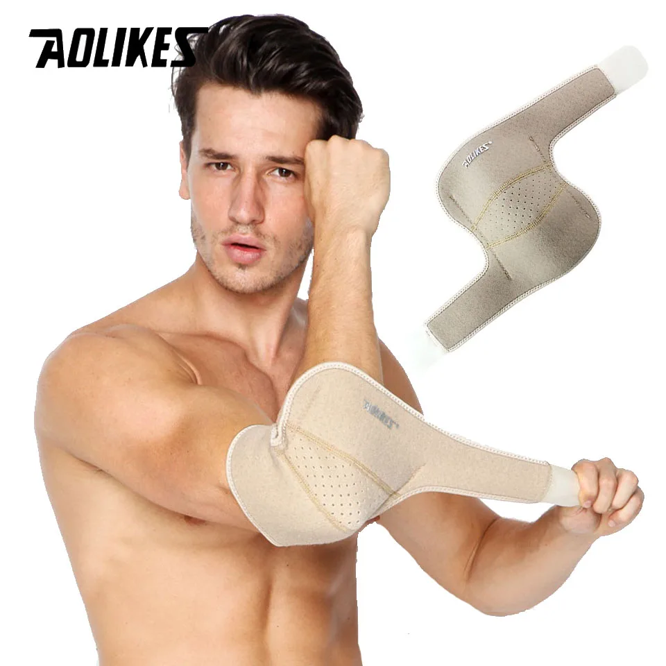 

AOLIKES 1PCS Adjustbale Tennis Elbow Support Brace Guard Pads Golfer's Strap Elbow Lateral Pain Syndrome Epicondylitis Brace