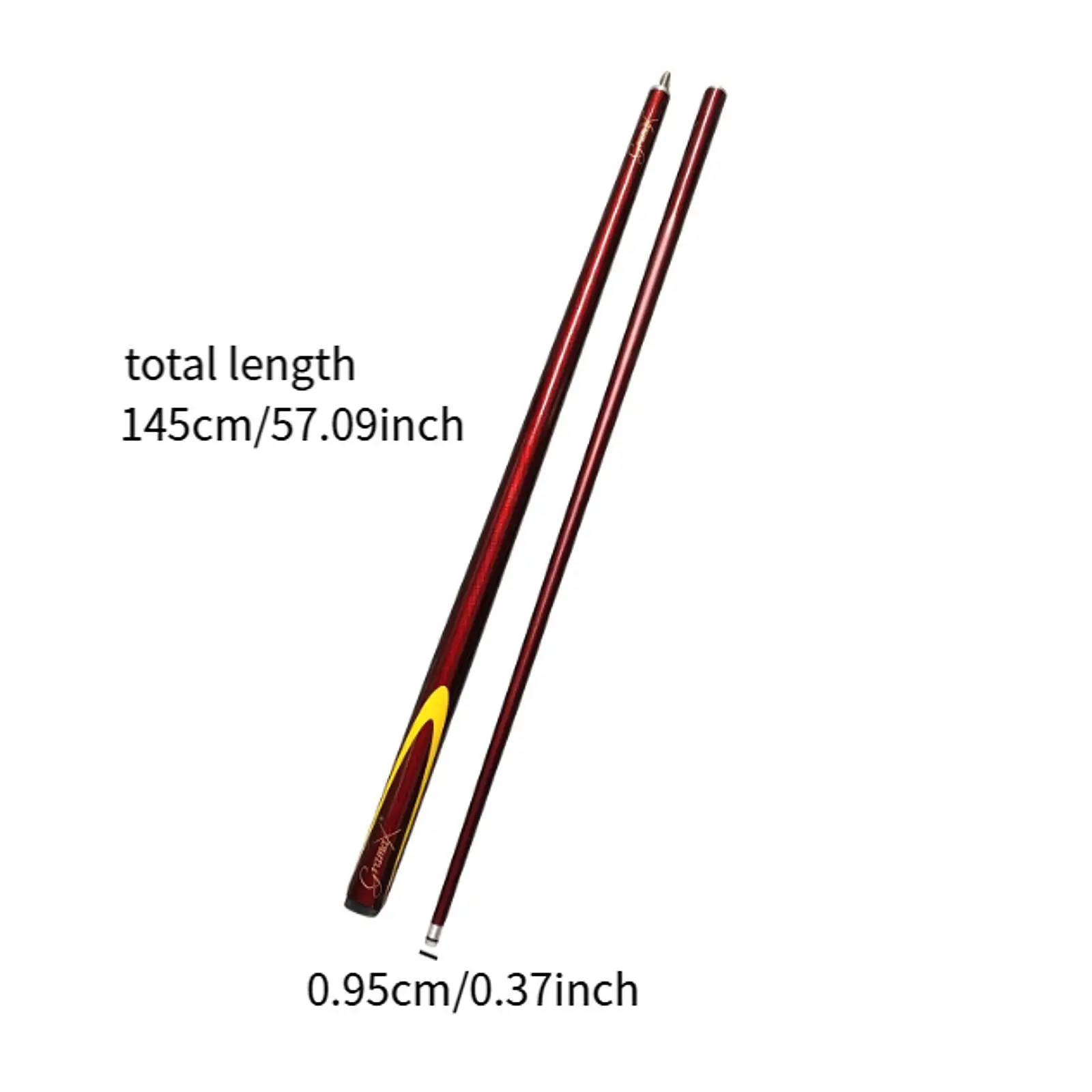 2단식 당구 큐대 카본 파이버 목재 스무스 팁 9.5mm 가정용 포켓볼 테이블 및 당구 용품